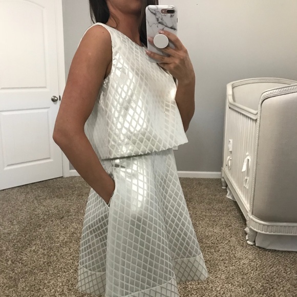 Erin Fetherston Birdie Silver Ivory Dress - Picture 5 of 10